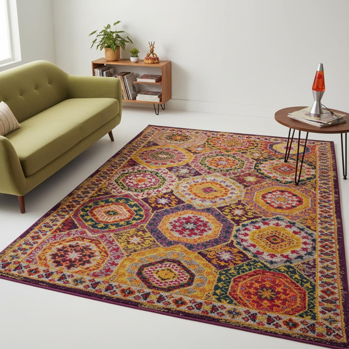 Tapis oriental tissé motif ethnique NOSI