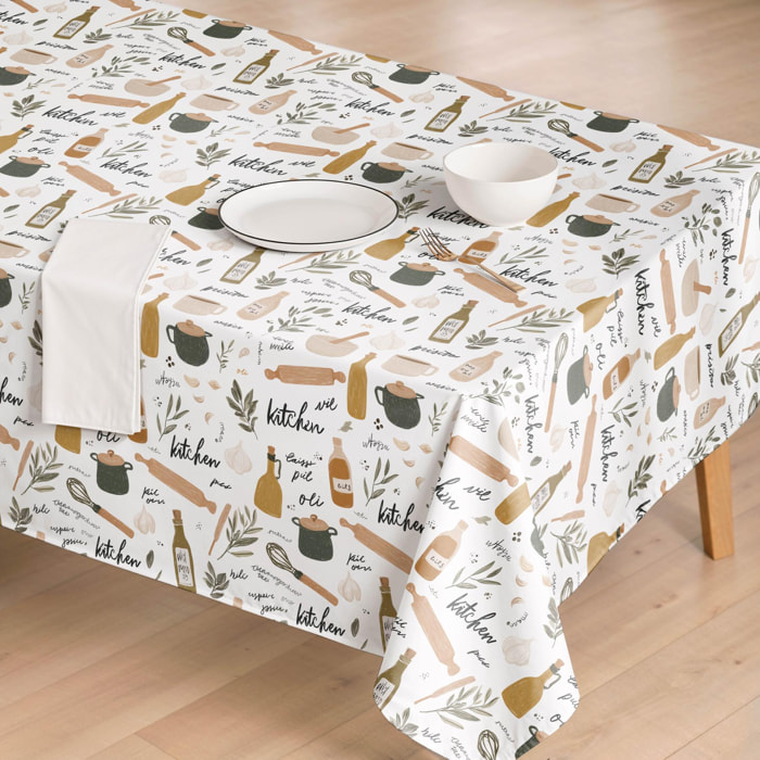 Nappe anti-taches KITCHEN OCRE - enduite