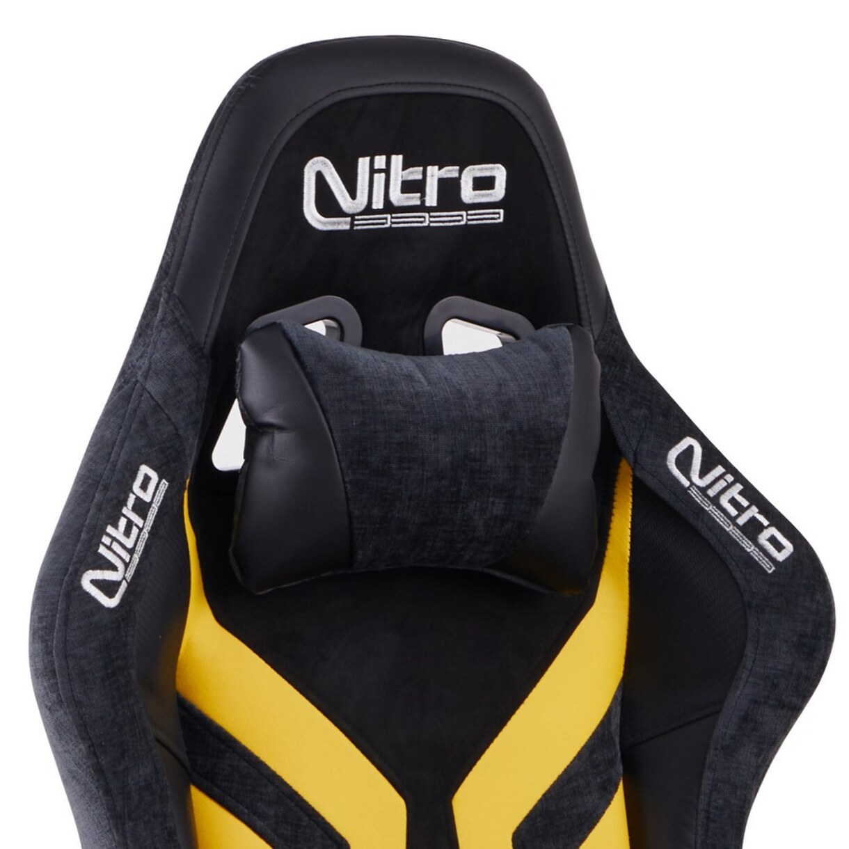 Sedia da gamer gialla e nera in PU con braccioli - Flyco