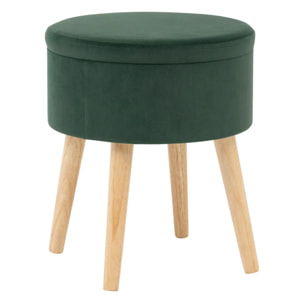 Tabouret coffre "Tess" vert cèdre