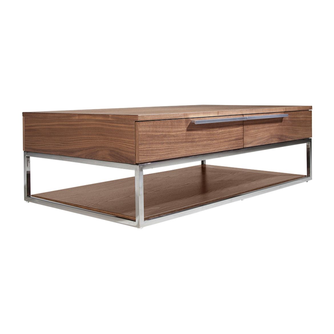 Mesa centro Angel Cerda madera chapada en nogal 120x70x37cm