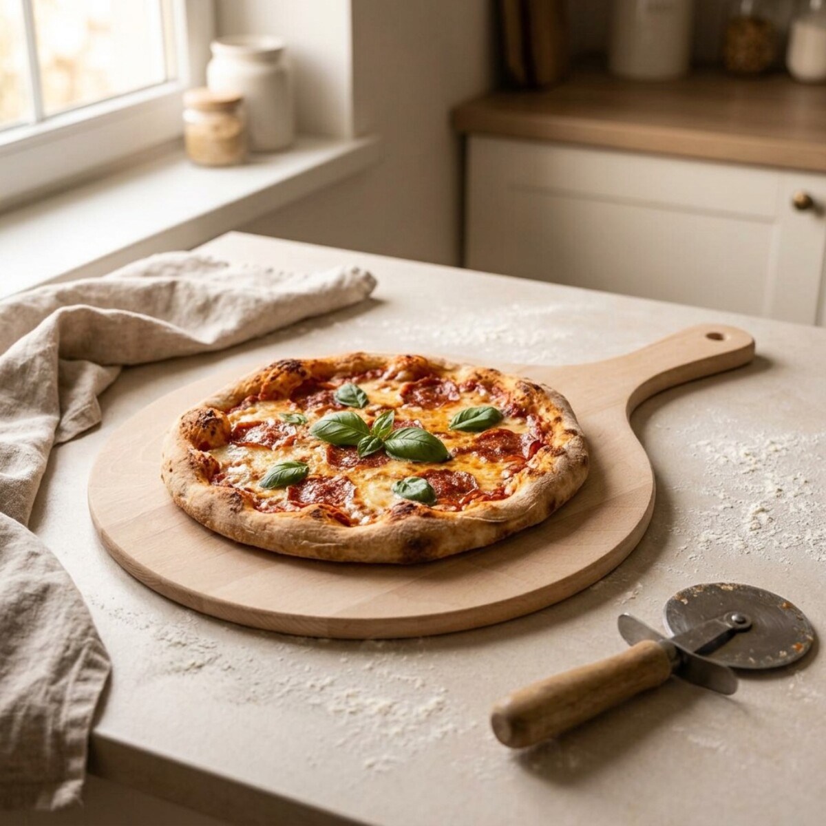 Planche à pizza 30 cm en bois Fackelmann Boissellerie