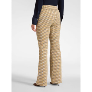 Elena Mirò - Pantalones en jacquard elástico - Beige
