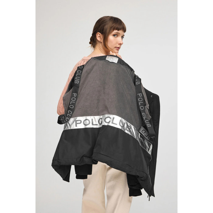 Chaqueta Iris negra con logo Polo Club