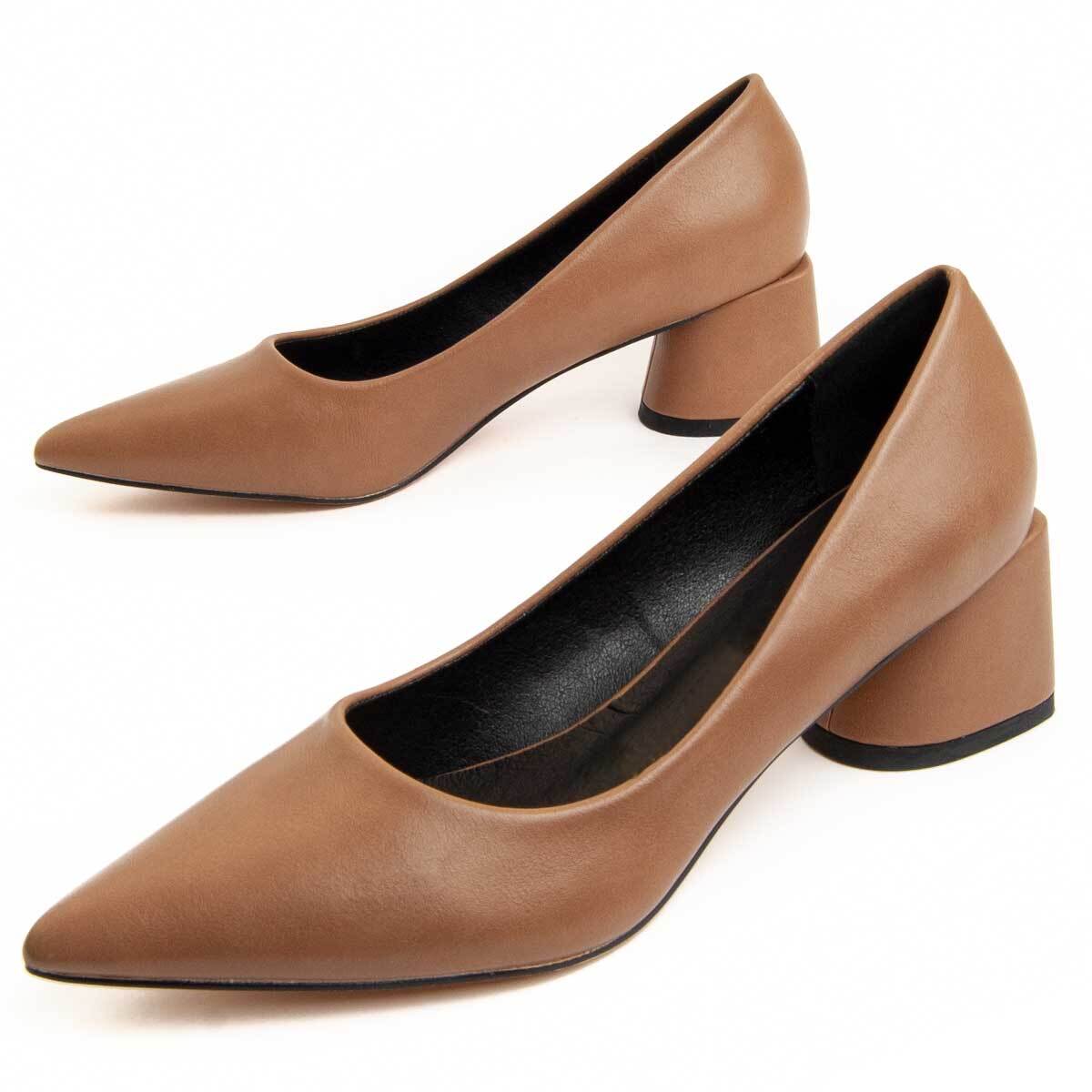 Zapato De Tacón - Beige - Altura: 4 Cm