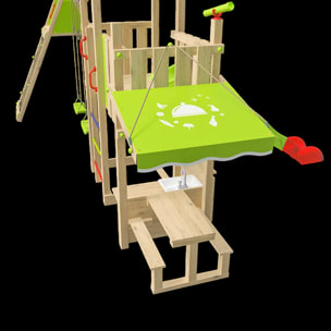 Aire de jeux bois 2,20 m SNACK XPRESSION - 12 enfants