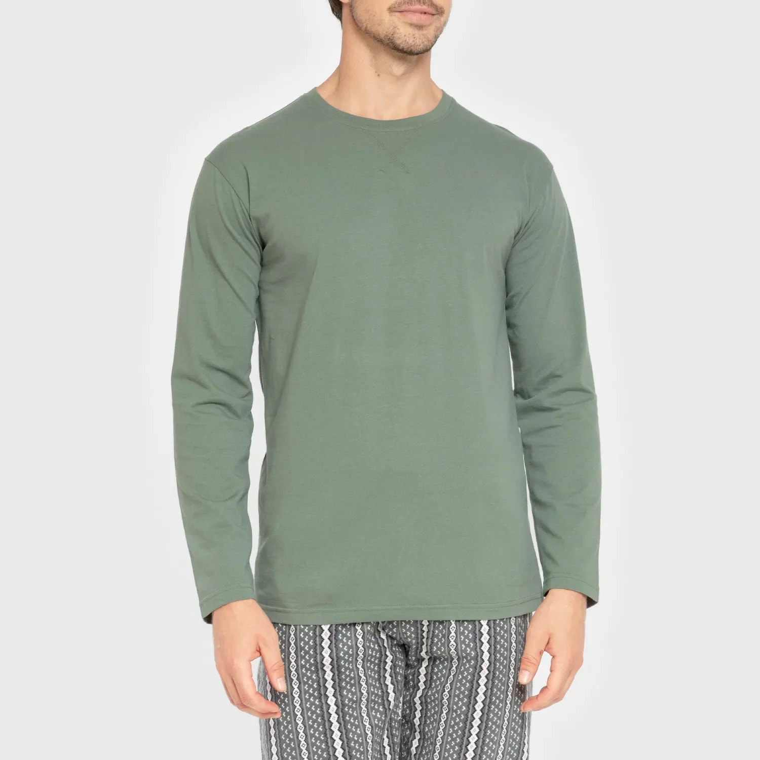 Pigiama uomo in flanella cronos verde