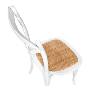 Pack 2 sillas de comedor Provenza Rattan - Blanco