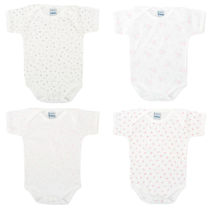 Pack 4 Body Basico Manga Corta