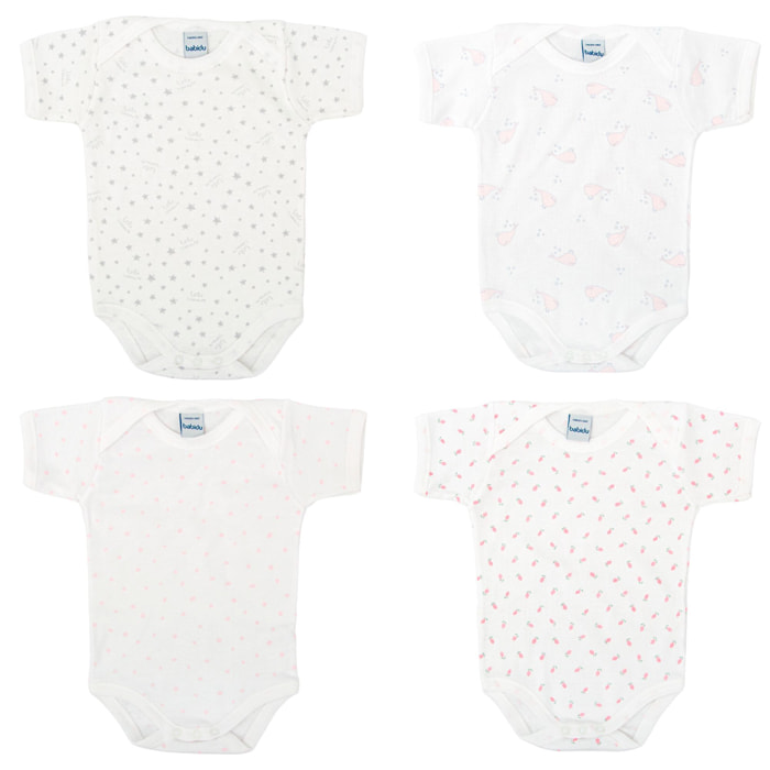 Pack 4 Body Basico Manga Corta