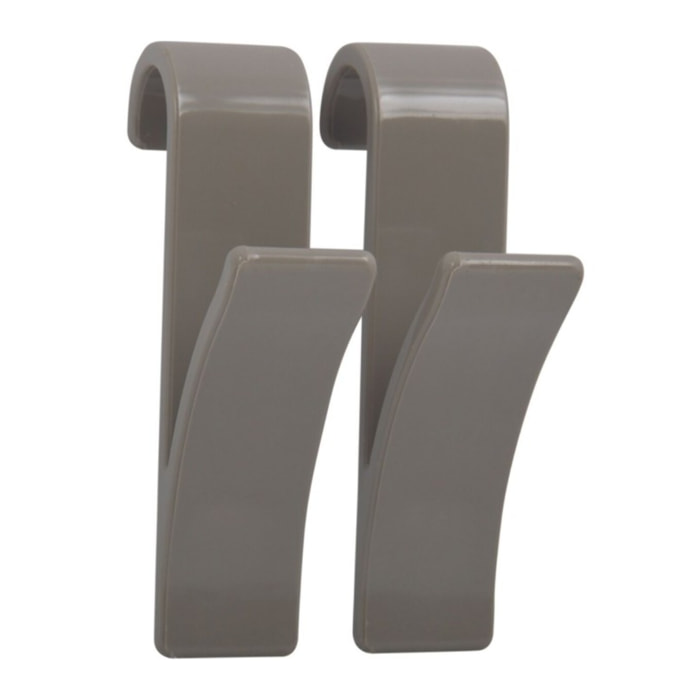 Lot de 2 crochets pour sèche serviettes Taupe MSV