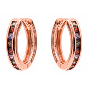 Pendientes Ulanbu acabado oro rosa 18k