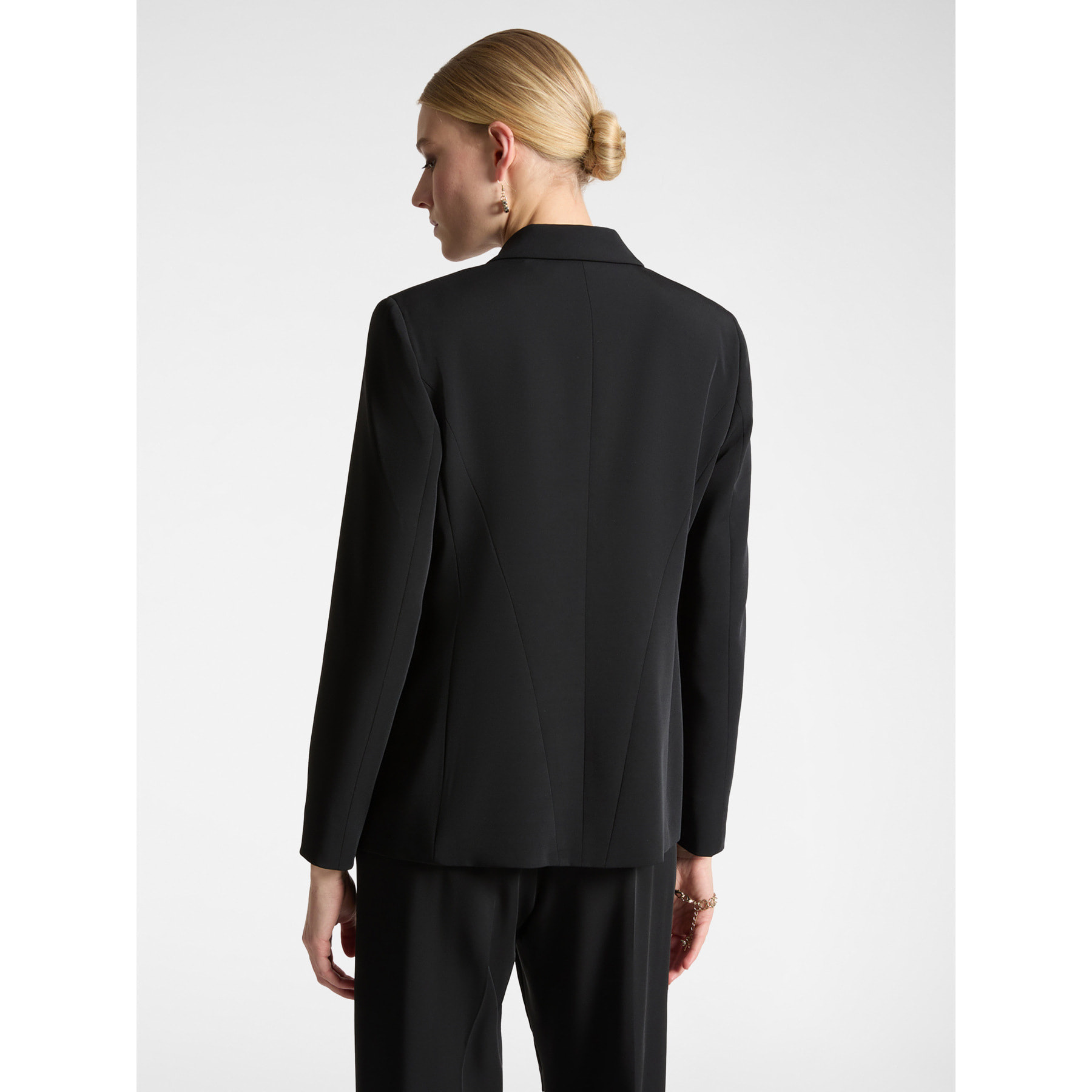 Elena Mirò - Blazer de cady elástico - Negro