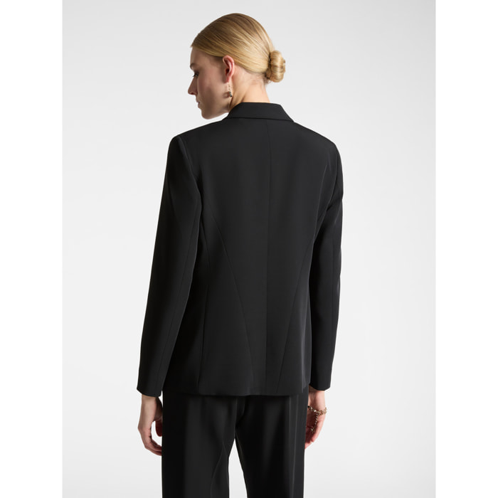 Elena Mirò - Blazer de cady elástico - Negro