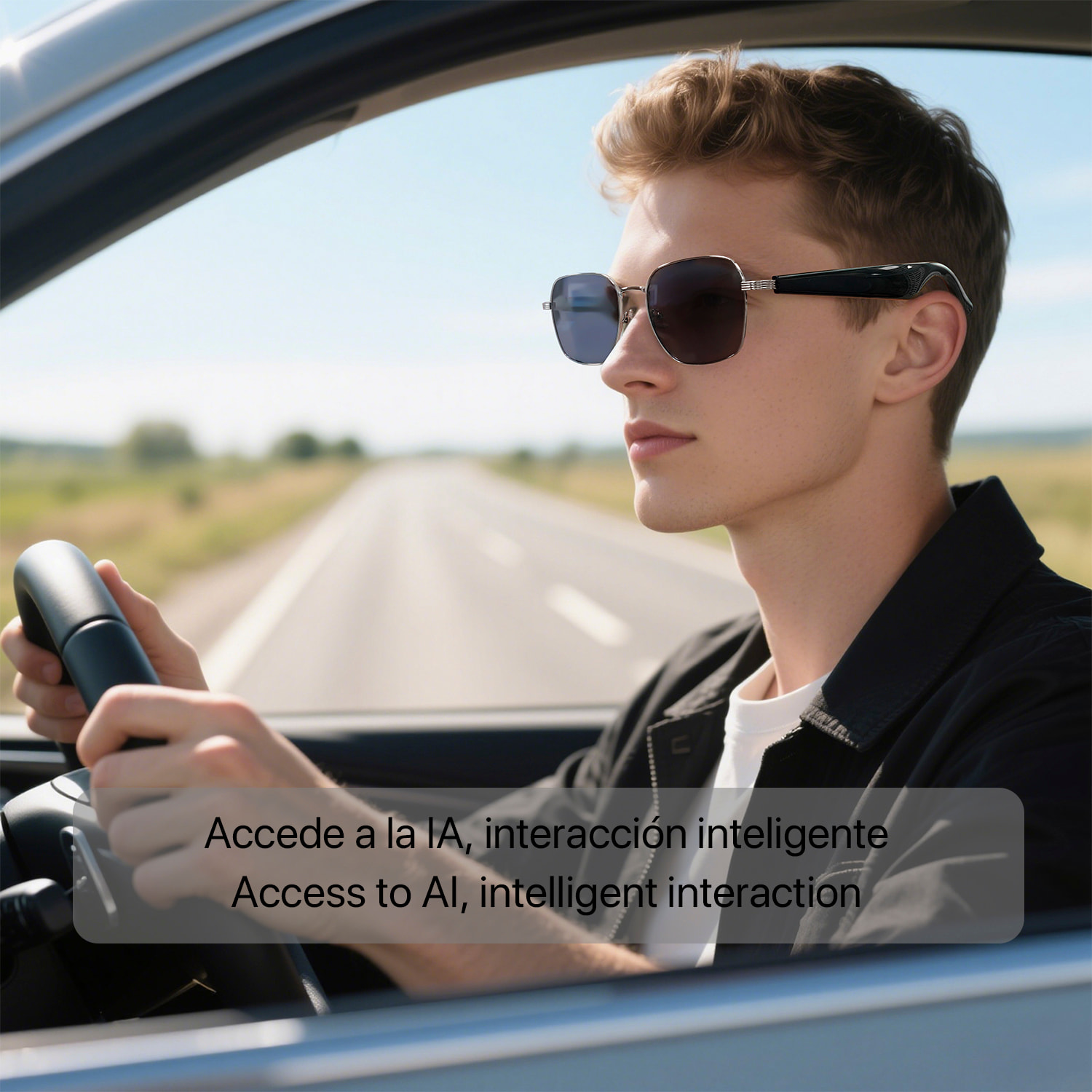 Gafas AI GY-200, traducción automática de +100 idiomas, agente AI, reproducción músical.