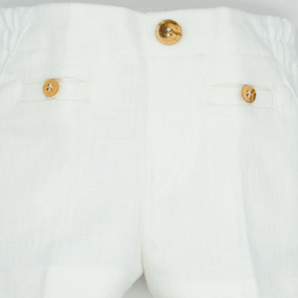 BERMUDA LINO ELÁSTICO BLANCA