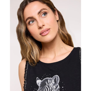 Camiseta Tirantes Negro - Zebralan