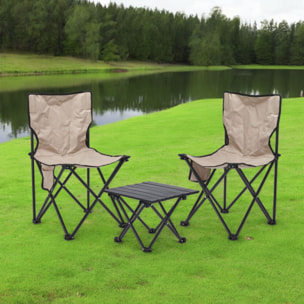 Well home set de camping con 2 sillas y 1 mesa plegable