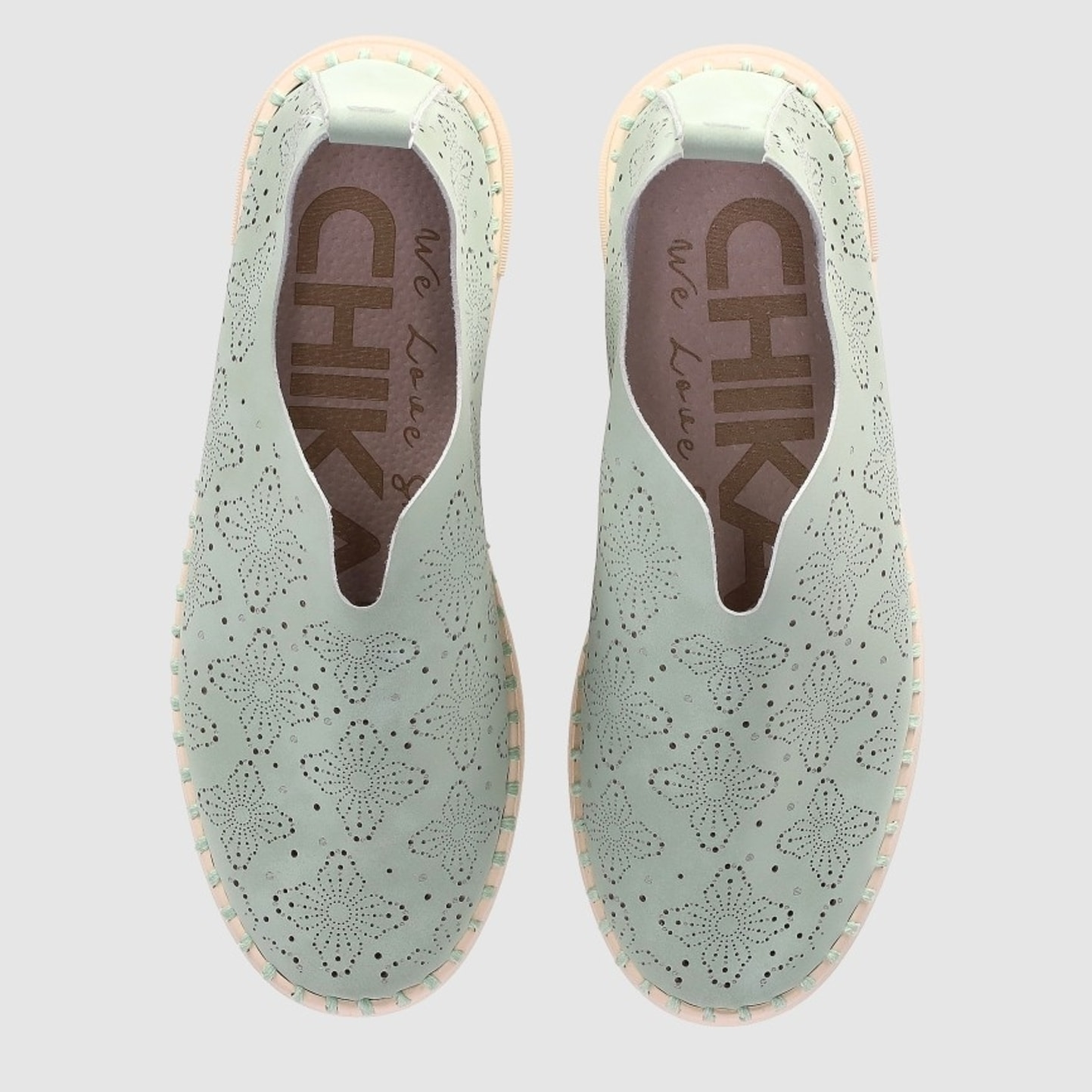 Zapatos de Piel Sintética - Verde - Tacón: 4 cm