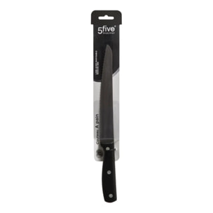 Couteau à pain inox "Essentiel Black" lame 20cm