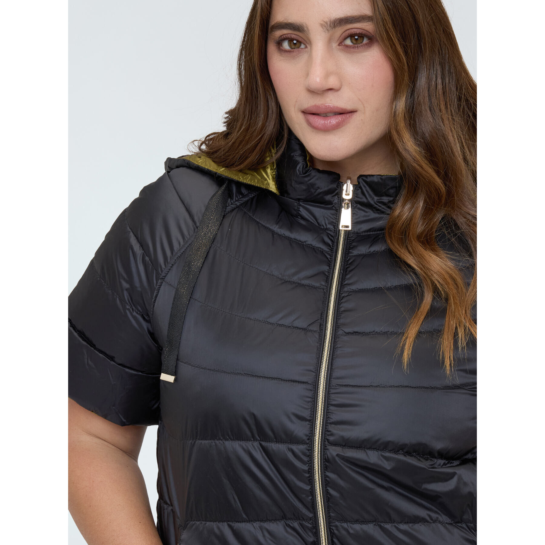 Fiorella Rubino - Plumífero reversible con mangas cortas - Negro