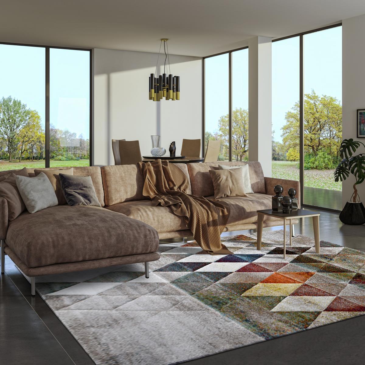 Tapis petites dimensions Keju aux motifs géométriques