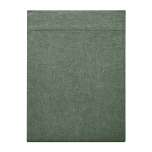 Drap plat uni en flanelle de coton, FRISSON, Vert Lichen