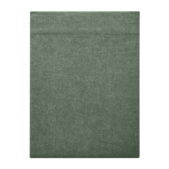 Drap plat uni en flanelle de coton, FRISSON, Vert Lichen