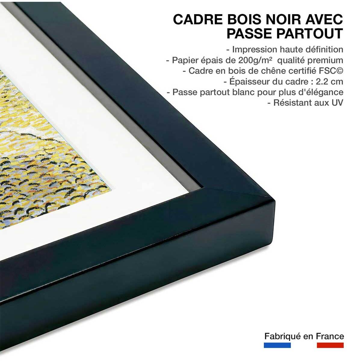 Affiche Le Café Arles par Vincent van Gogh Affiche sous cadre noir