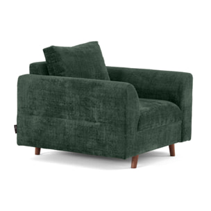 Rune - fauteuil en velours texturé - Vert