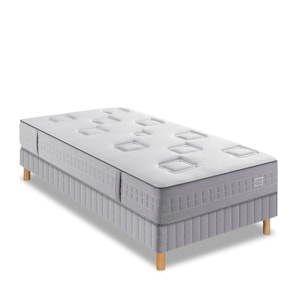 Ensemble CHALLENGE matelas H24 ressort ensachés, très ferme, sommier