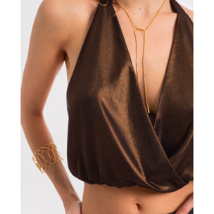 Top de mujer con escote cruzado