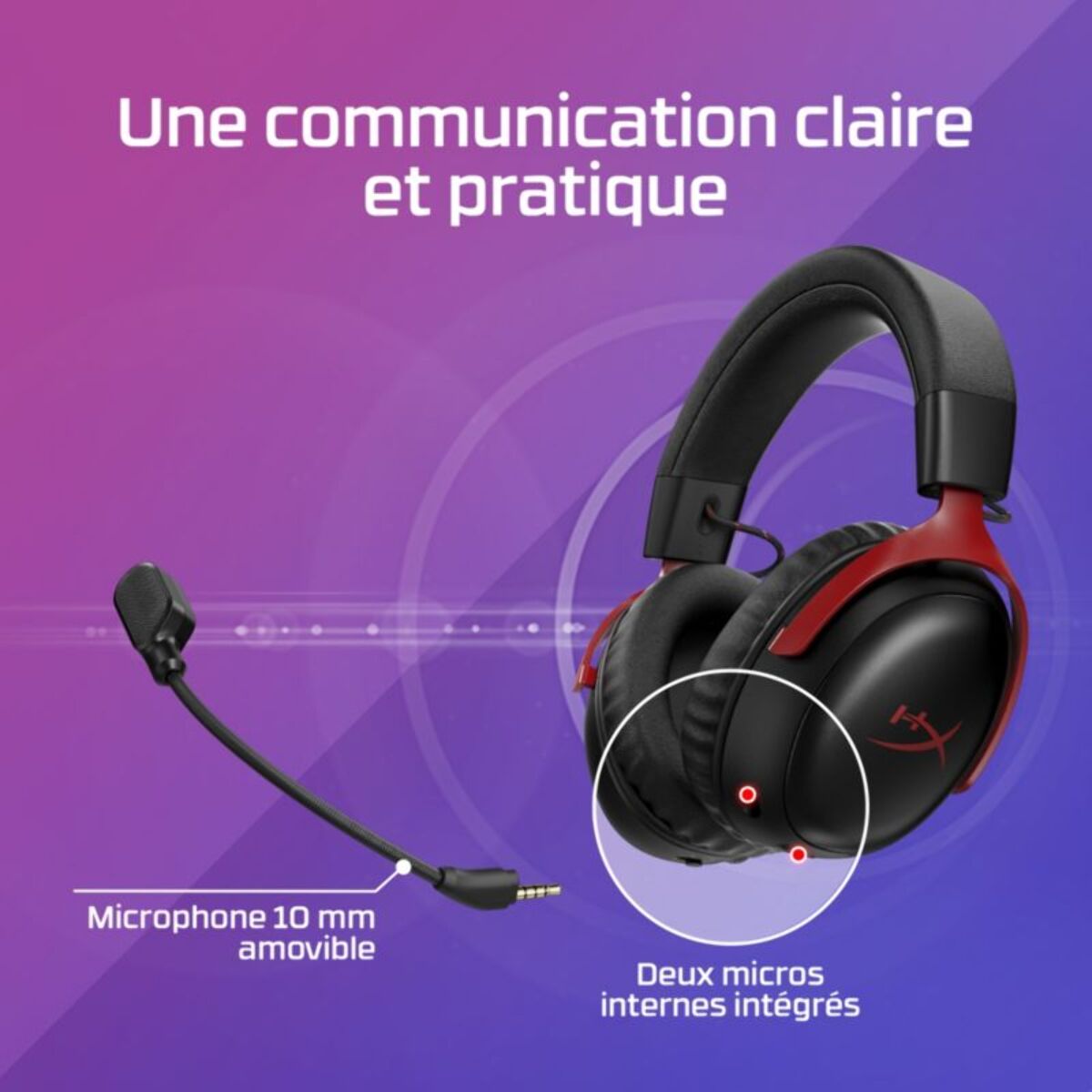 Casque gamer HYPERX Cloud III S Rouge
