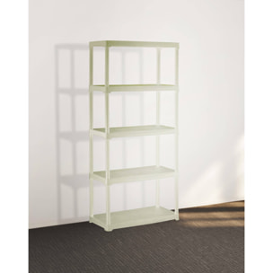Armadio da esterno Gelsomina, Scaffale outdoor, Armadio balcone multiuso, Armadietto da esterno, 100% Made in Italy, 80x40h176 cm, Bianco
