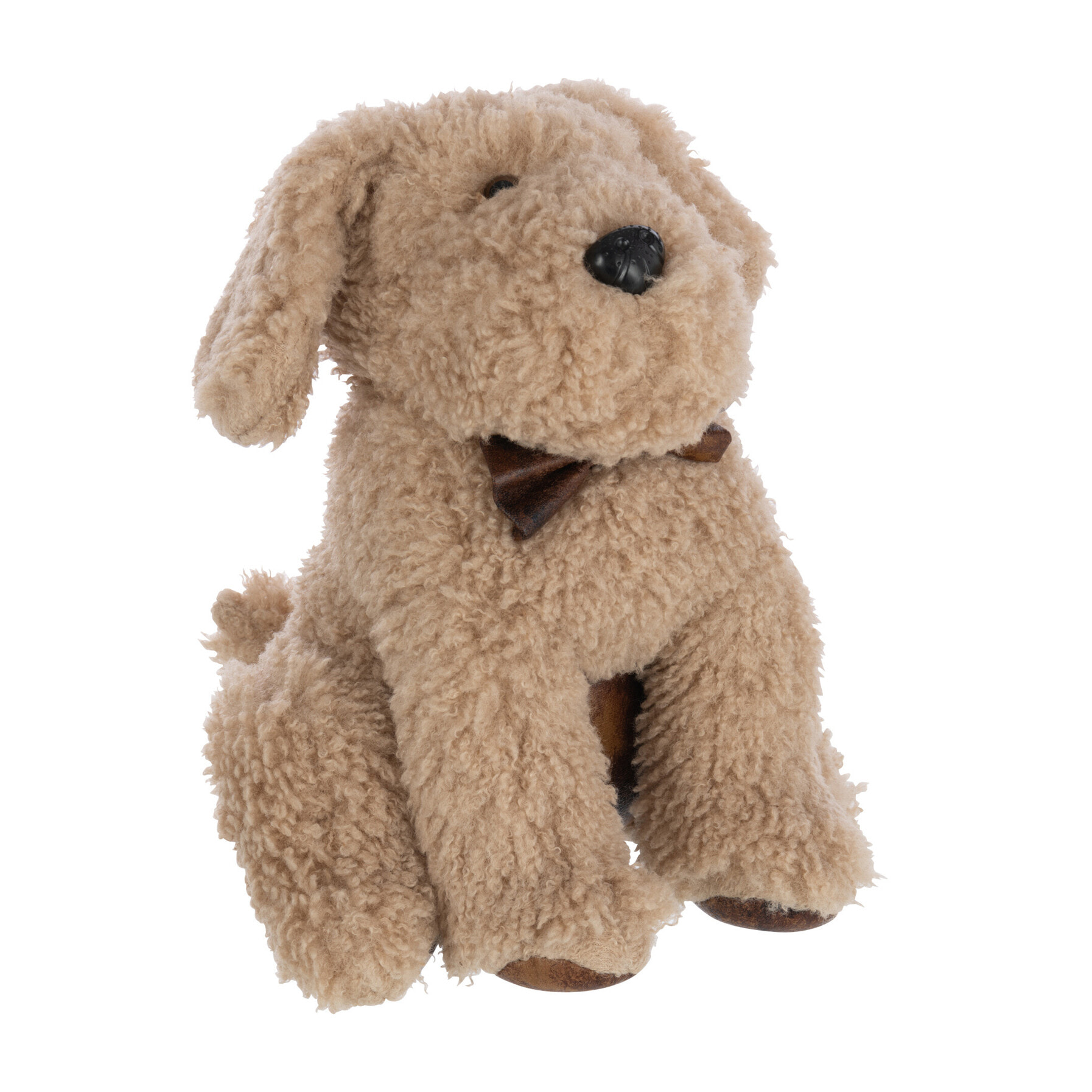 J-Line cale-porte Chien - polyrésine - beige