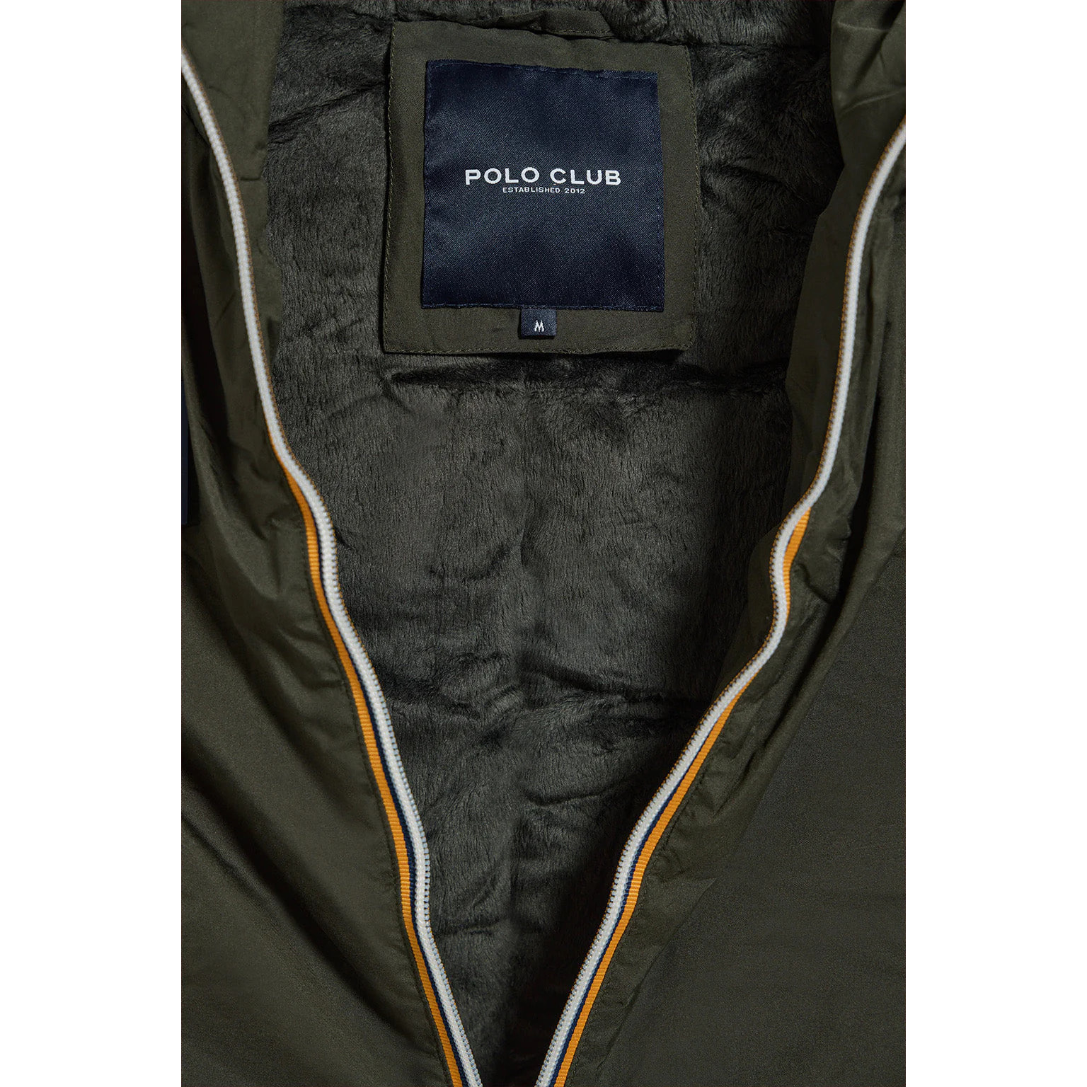 Gilet verde leggero con cappuccio fisso e particolari Polo Club