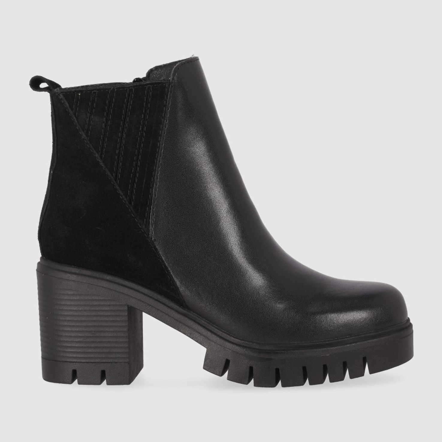 Botines de Piel - Negro - Tacón: 5 cm