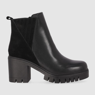 Botines de Piel - Negro - Tacón: 5 cm