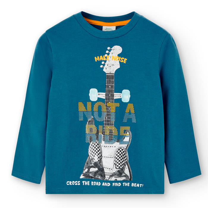 Camiseta punto "guitarra" de niño