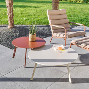 Table d'appoint de jardin Saona D70cm acajou