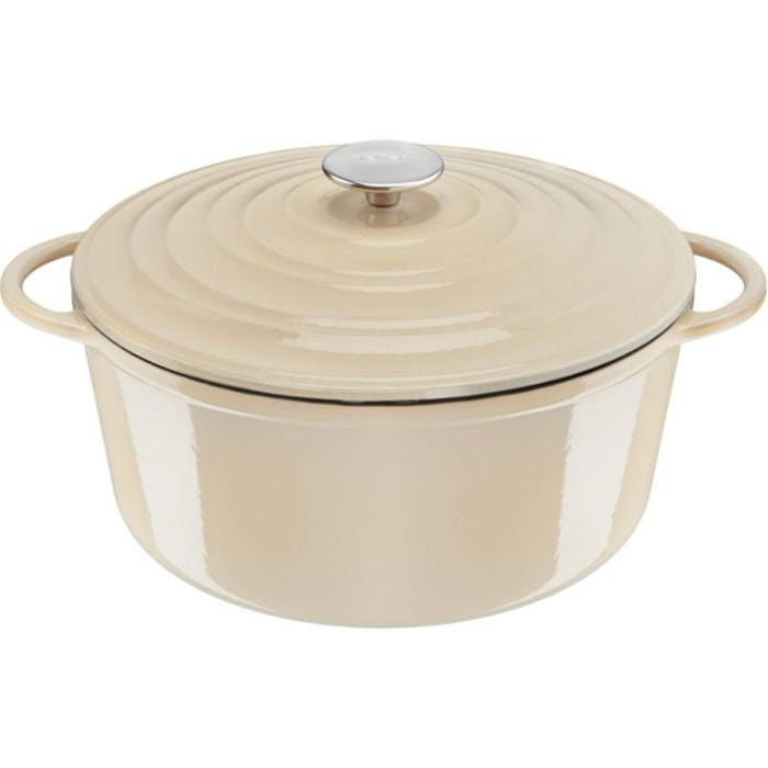 Cocotte TEFAL Fonte LOV faitout 29cm beige