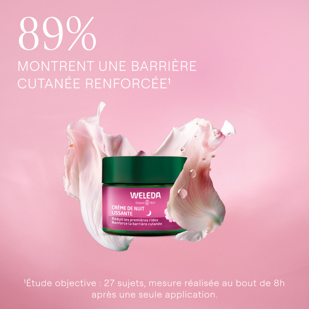 WELEDA - Crème de Nuit Rose musquée & Thé blanc - 40ml