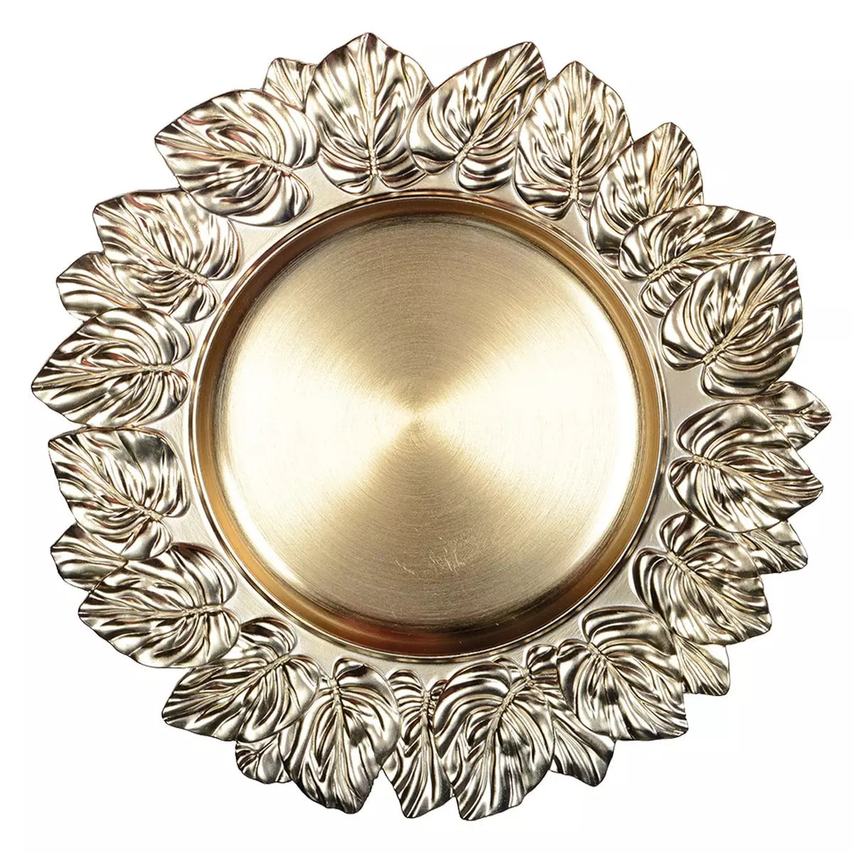 Lot de 6 Dessous d'assiette feuille doré