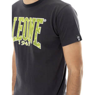 T-shirt uomo a manica corta in cotone, stampa flock Leone 1947 New Era