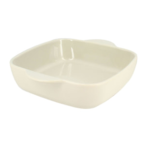 Plat à four carré en grès beige OCTAVE