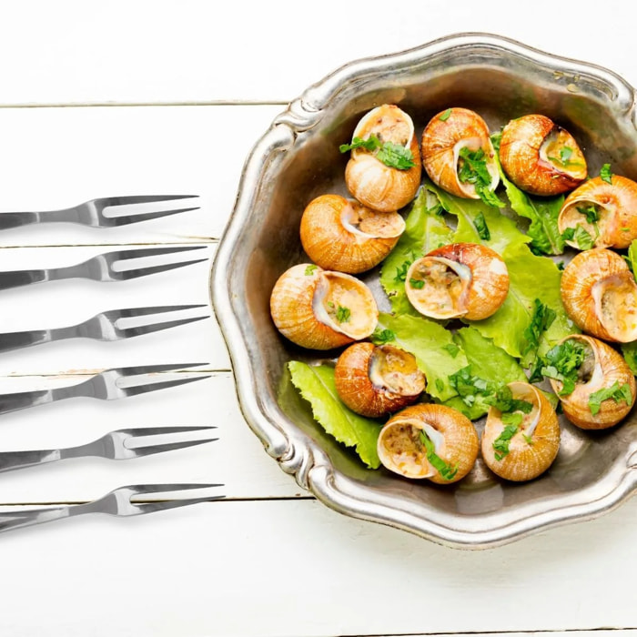 Lot de 12 fourchettes à escargots 12,5 cm Fackelmann