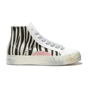 Zapatillas Altas de Mujer Half Moon High Zebra D.Franklin