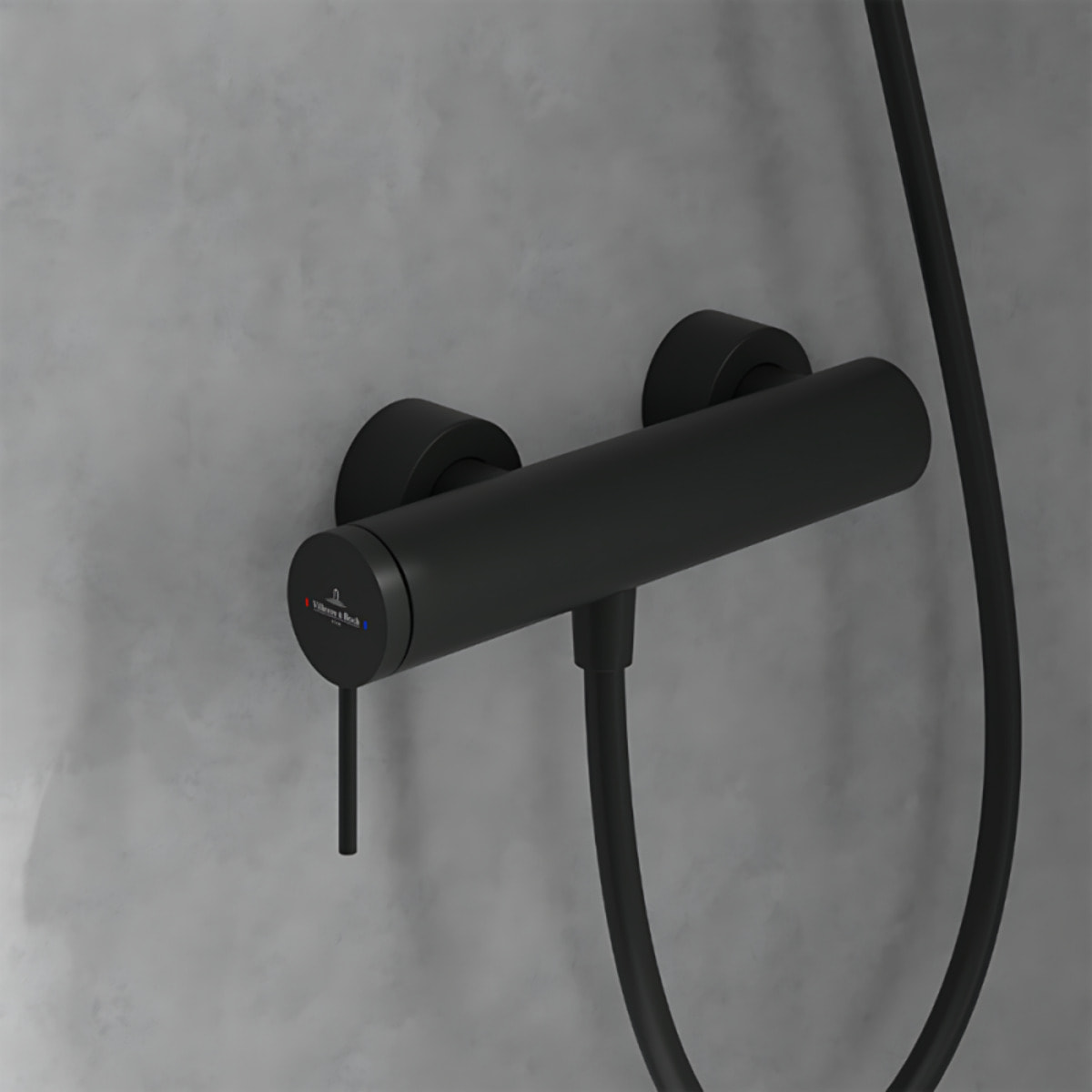 Mitigeur mécanique douche Loop & Friends+ Ensemble de doucheVerve Showers 3 jets Noir mat