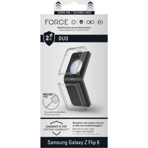 Coque FORCE CASE Samsung Z Flip6 DUO Transparente