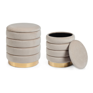 SET DI 2 POUF DARINA BEIGE